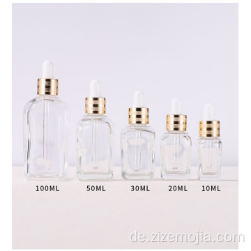Quadratische 30ml Kosmetikglasflasche für ätherische Öle